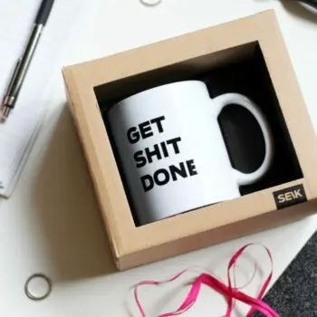 Dizajnový hrnček - Get shit done
