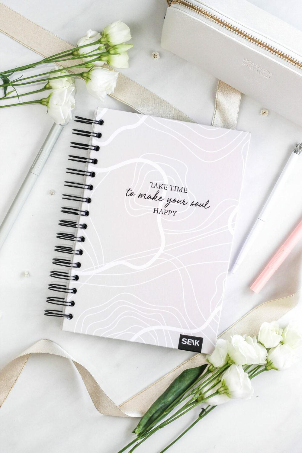 Bullet journal / zápisník s bodkami (pevný obal) - take time