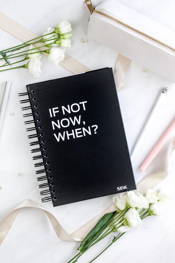 Bullet journal / zápisník s bodkami (pevný obal) - if not now, when