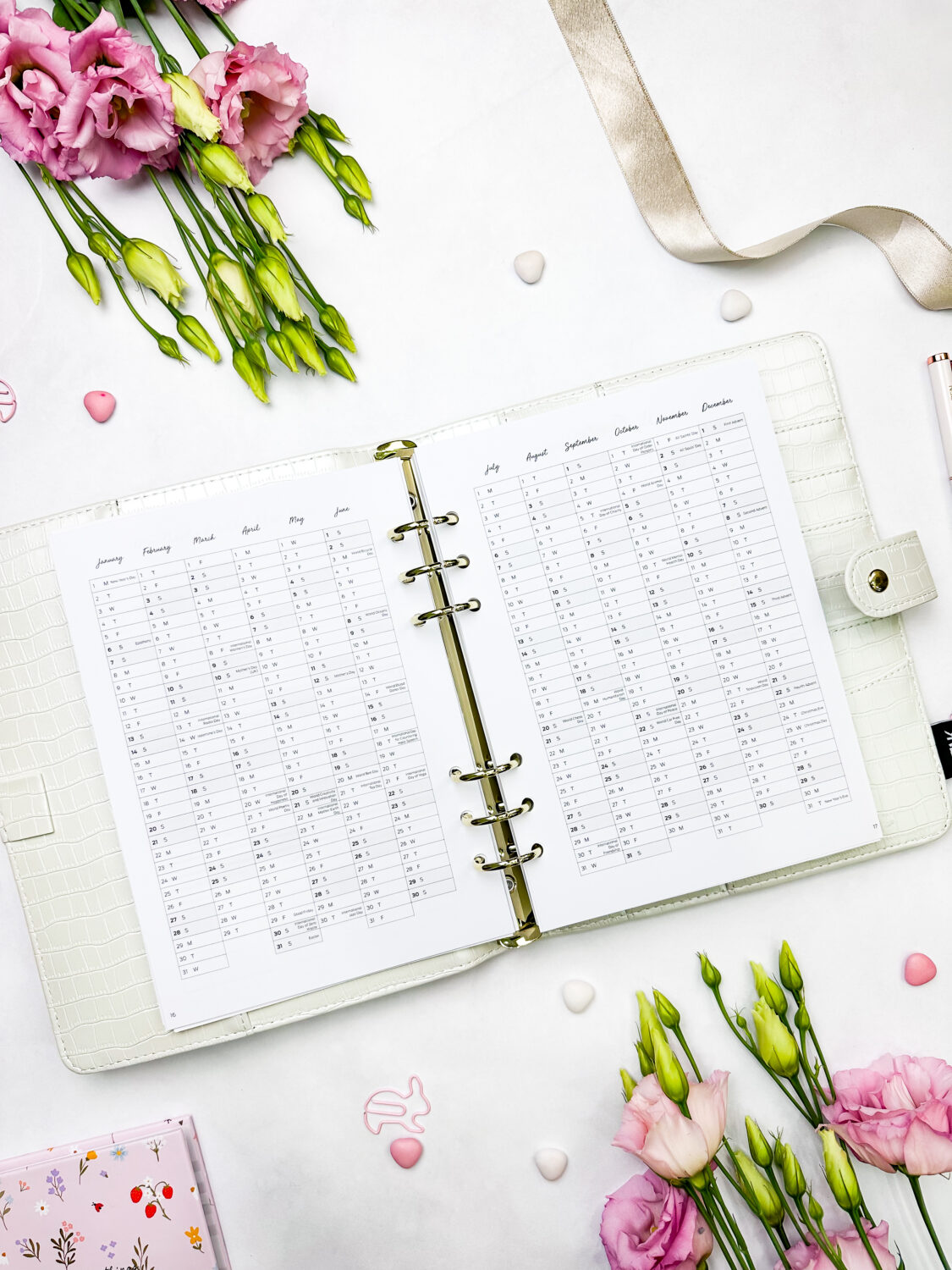 Náplň do koženého diára - Plánovač Happy Calendar 2026 – Obrázok 4