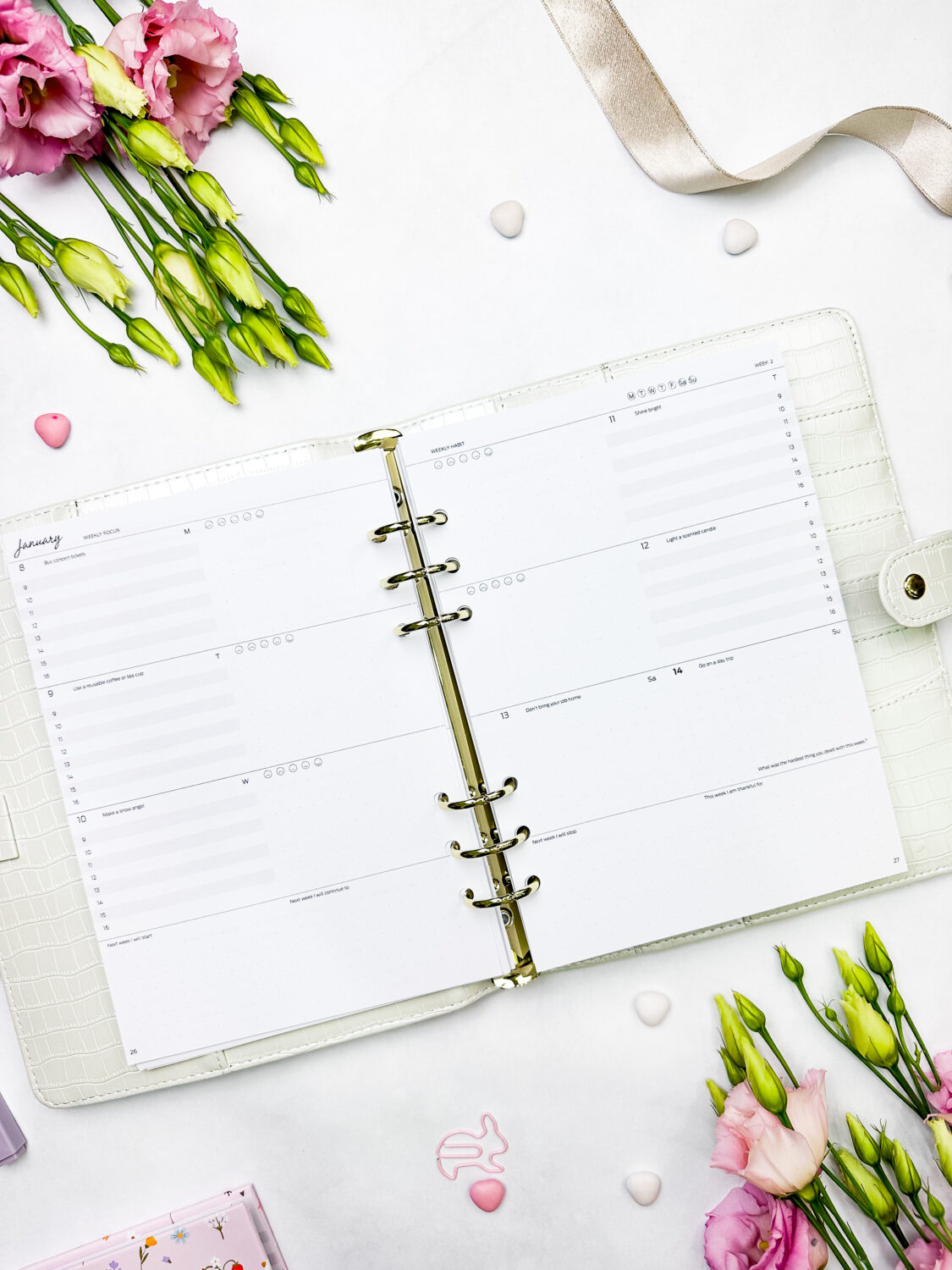 Náplň do koženého diára - Plánovač Happy Calendar 2026 – Obrázok 2