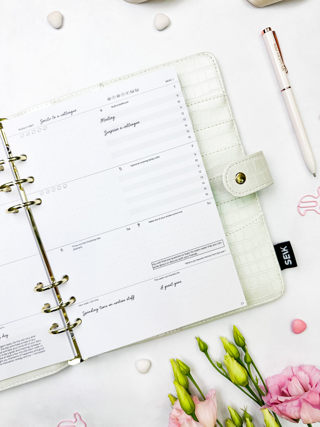 Náplň do koženého diára - Plánovač Happy Calendar 2026