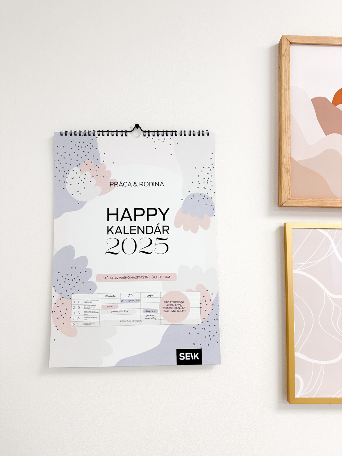 Nástenný Happy kalendár 2025 - Práca & rodina (A3)