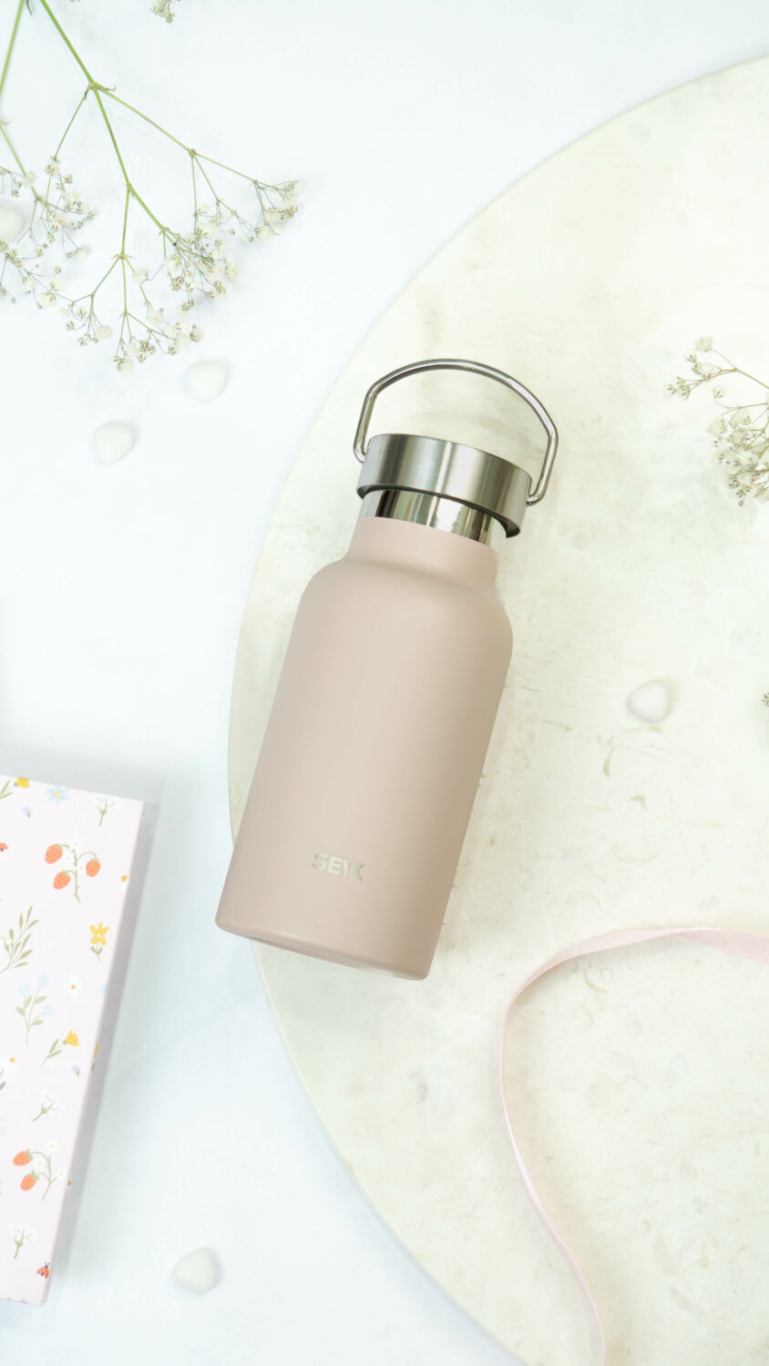 Fľaša na vodu/termoska - ružová 350ml