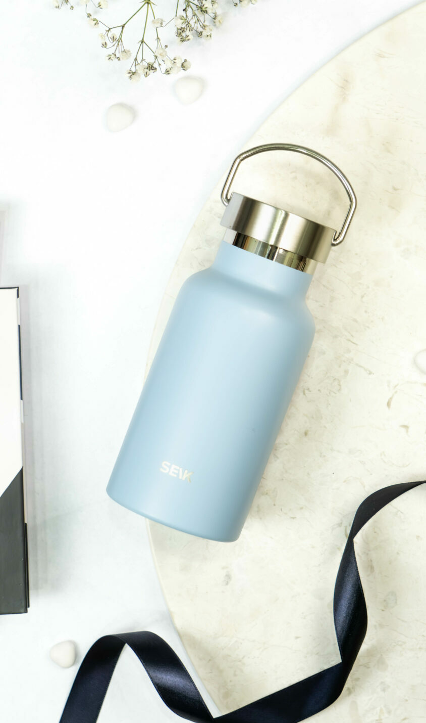 Fľaša na vodu/termoska - modrá 350ml