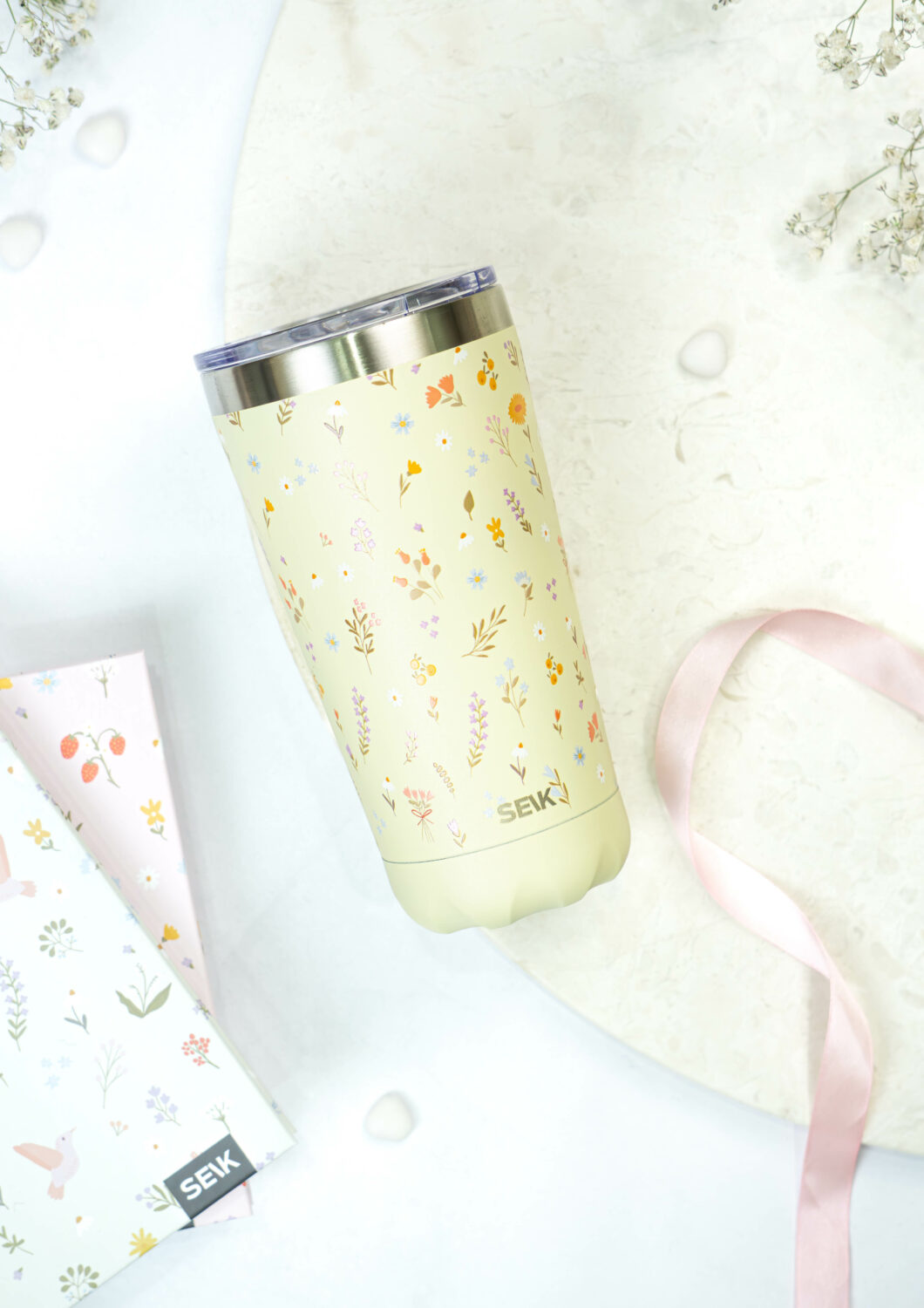 Termoska/hrnček na kávu - flowers 350ml