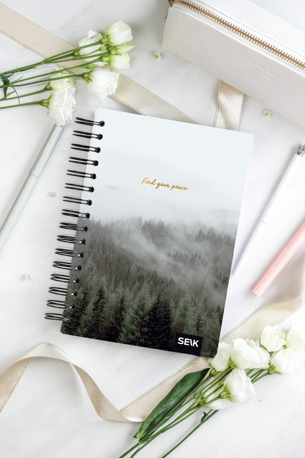 Bullet Journal / Zápisník s bodkami (pevný obal) - forest