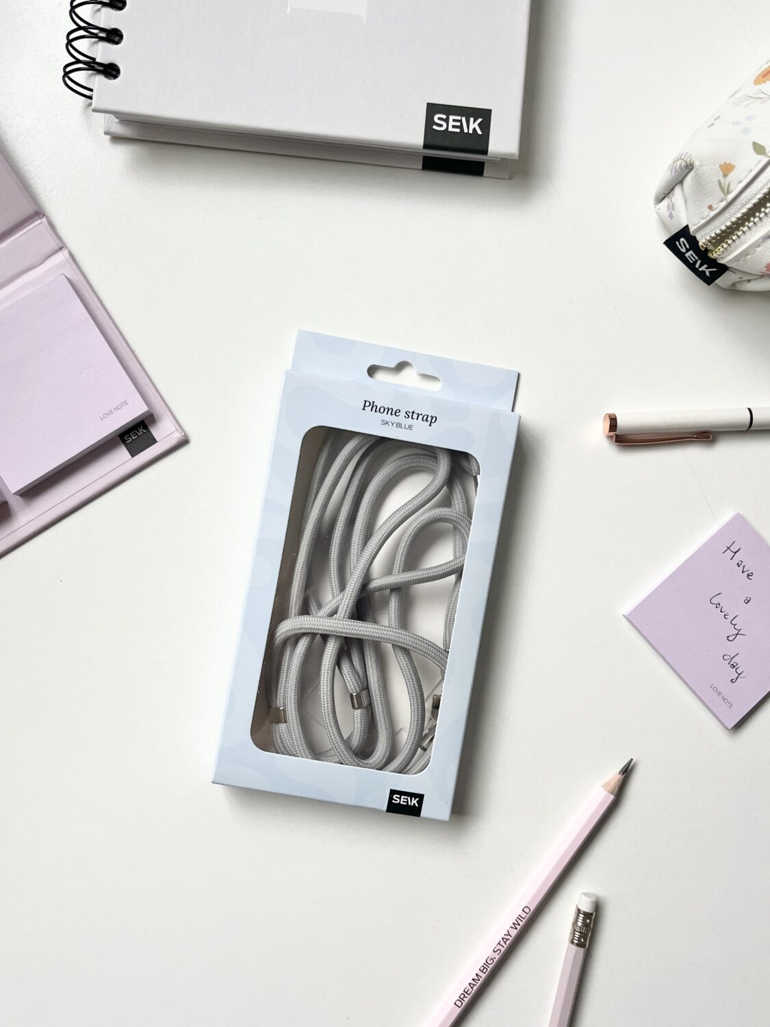 Univerzálna šnúrka na telefón - sky blue