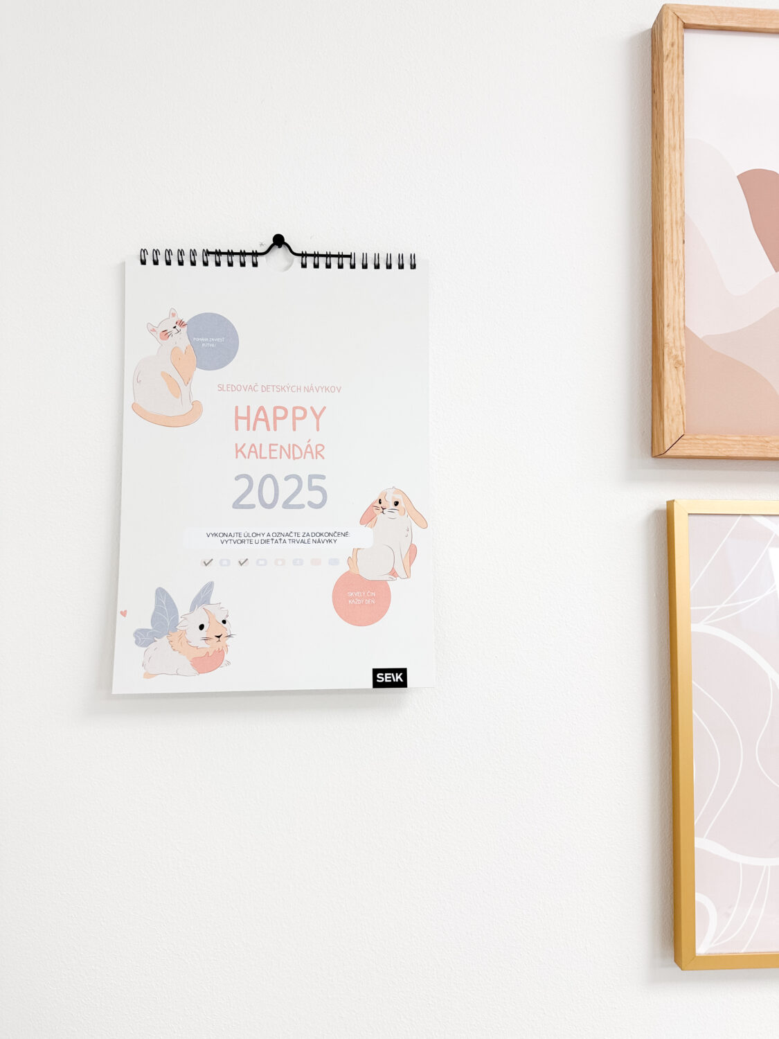 Nástenný Happy kalendár 2025 - detské návyky