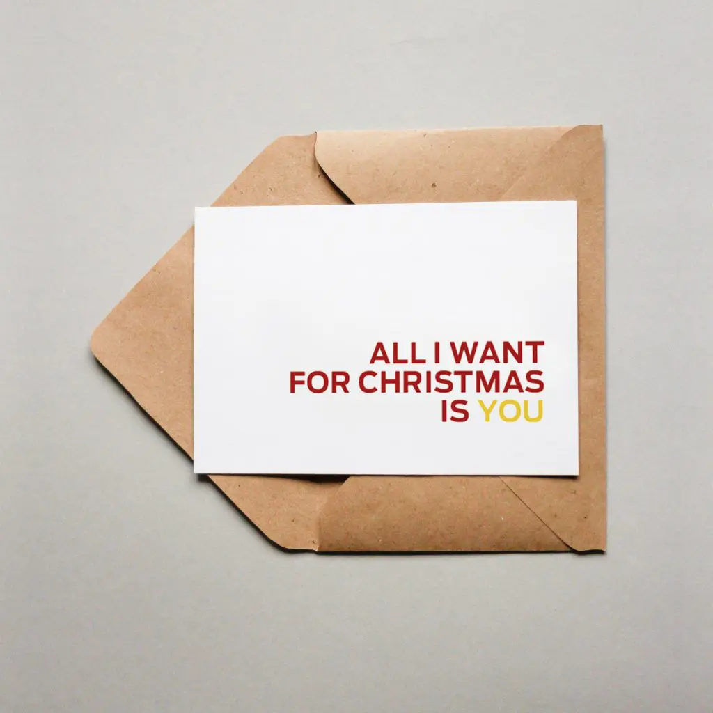 Vianočná pohľadnica - ,,All I want for Christmas..."