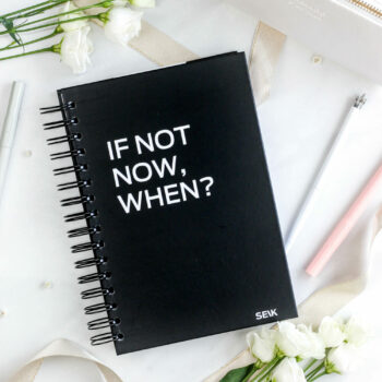 Bullet journal / zápisník s bodkami (pevný obal) - if not now, when