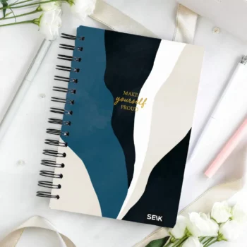 Bullet journal / zápisník s bodkami (pevný obal) - Blue, Black & White