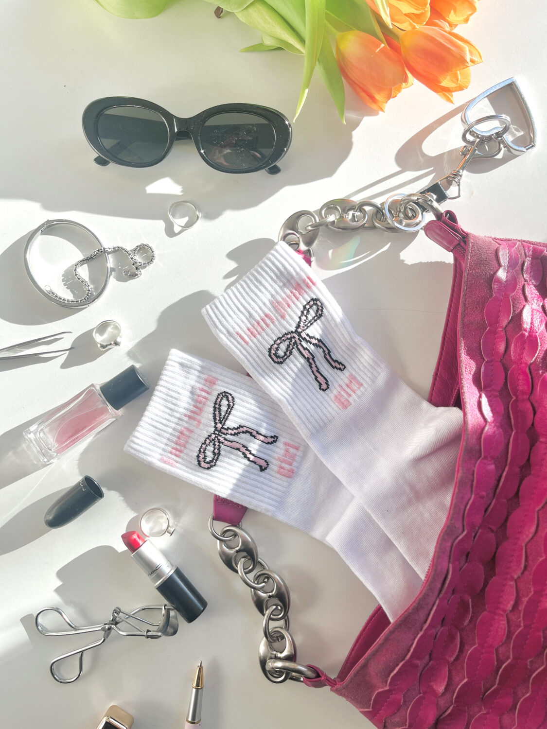 športové ponožky - I am just a girl (veľ. 35-40)