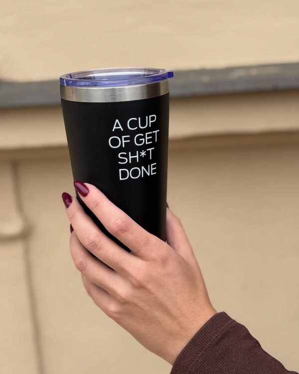 Termoska/hrnček na kávu - get sh*t done 350ml – Obrázok 4