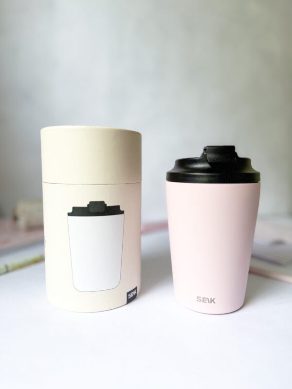Termoska/hrnček na kávu - ružová (350ml) - Image 4