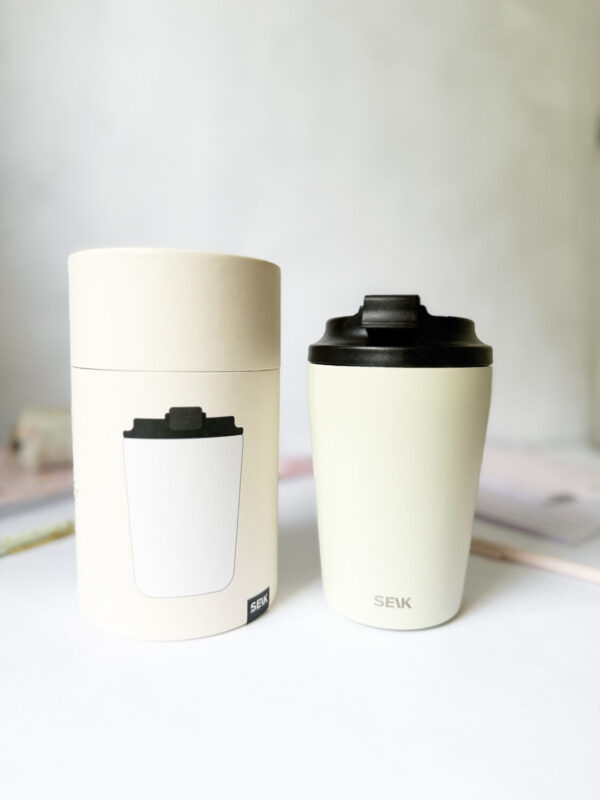 Termoska/hrnček na kávu - béžová (350ml) - Image 4