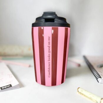 Termoska/hrnček na kávu - confidence looks good on me (350ml)