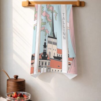 Kuchynská utierka – view over Tallinn