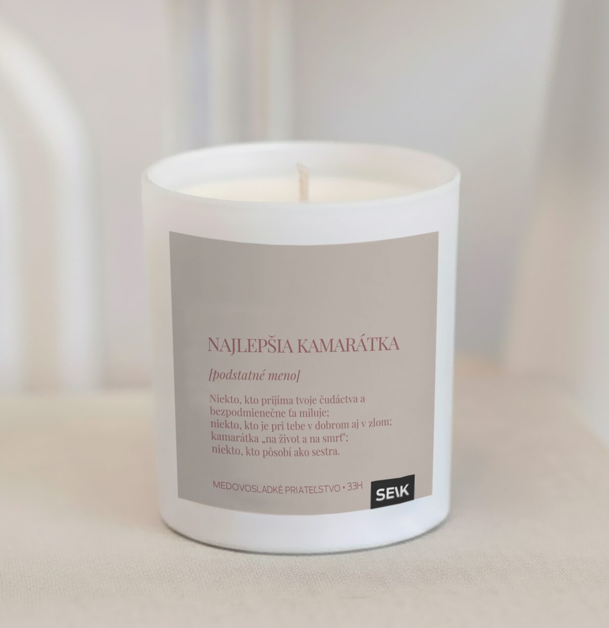 Šťastná sviečka - najlepšia kamarátka