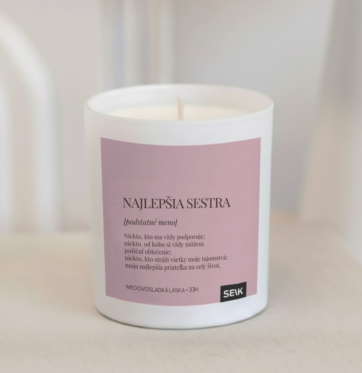 Šťastná sviečka - najlepšia sestra